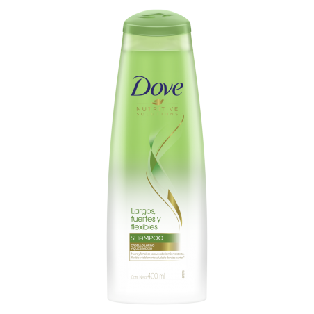 DOVE Shampoo LARGOS FUERTES Y FLEXIBLES x 400ml