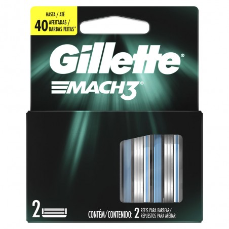 GILLETTE Cartucho MACH3 x 2uns