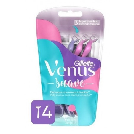 GILLETTE VENUS Máquina de afeitar SIMPLY BASE x 4uns