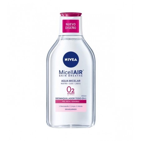 NIVEA Agua micelar MICELLAIR Piel seca y sensible x 400ml