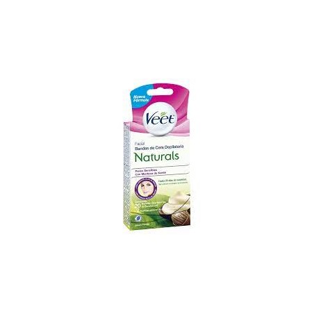 VEET NATURALS Bandas depilatorias faciales SENSIBLE x 20uns