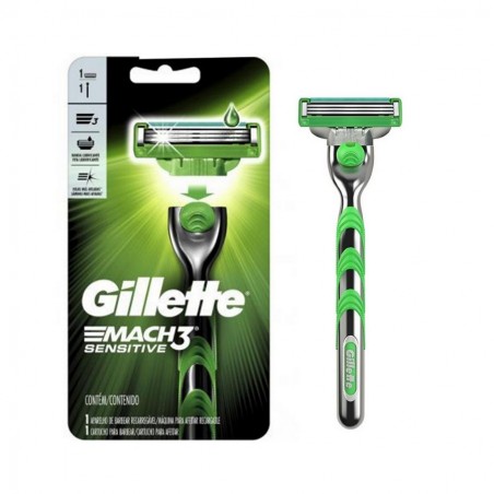 GILLETTE Máquina de afeitar MACH3 SENSITIVE