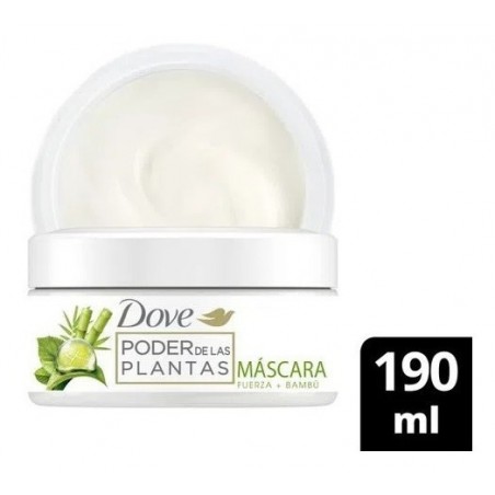 DOVE REAL Tratamiento capilar PODER DE LAS PLANTAS FUERZA + BAMBÚ x 190ml