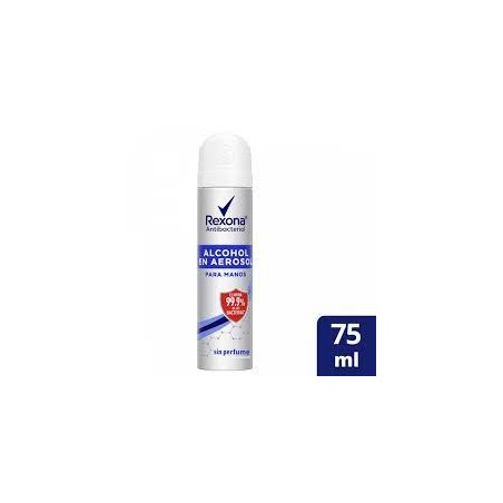 REXONA Alcohol en aerosol ANTIBACTERIAL Sin perfume x 75ml