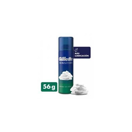 GILLETTE Espuma de afeitar FOAM SENSITIVE x 56gr