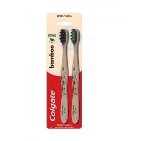 COLGATE CEPILLO DENTAL BAMBOO SUAVE X 2 UNS