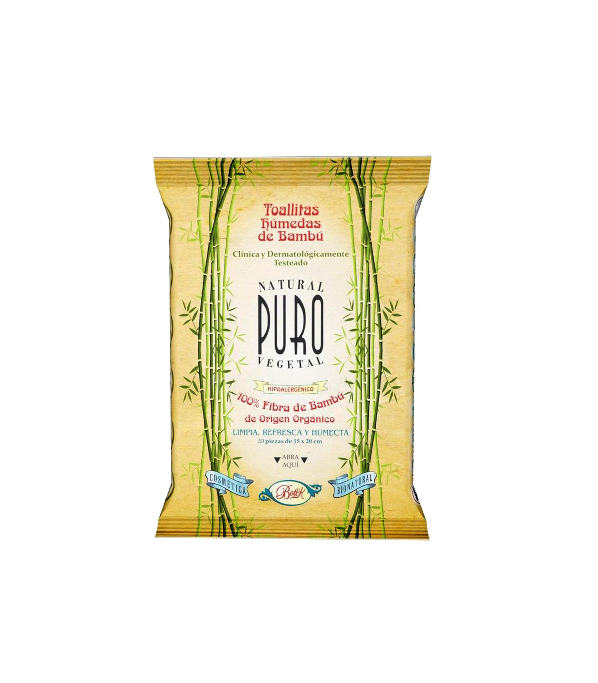 Puro Natural Toallitas Bambú X 20 uds