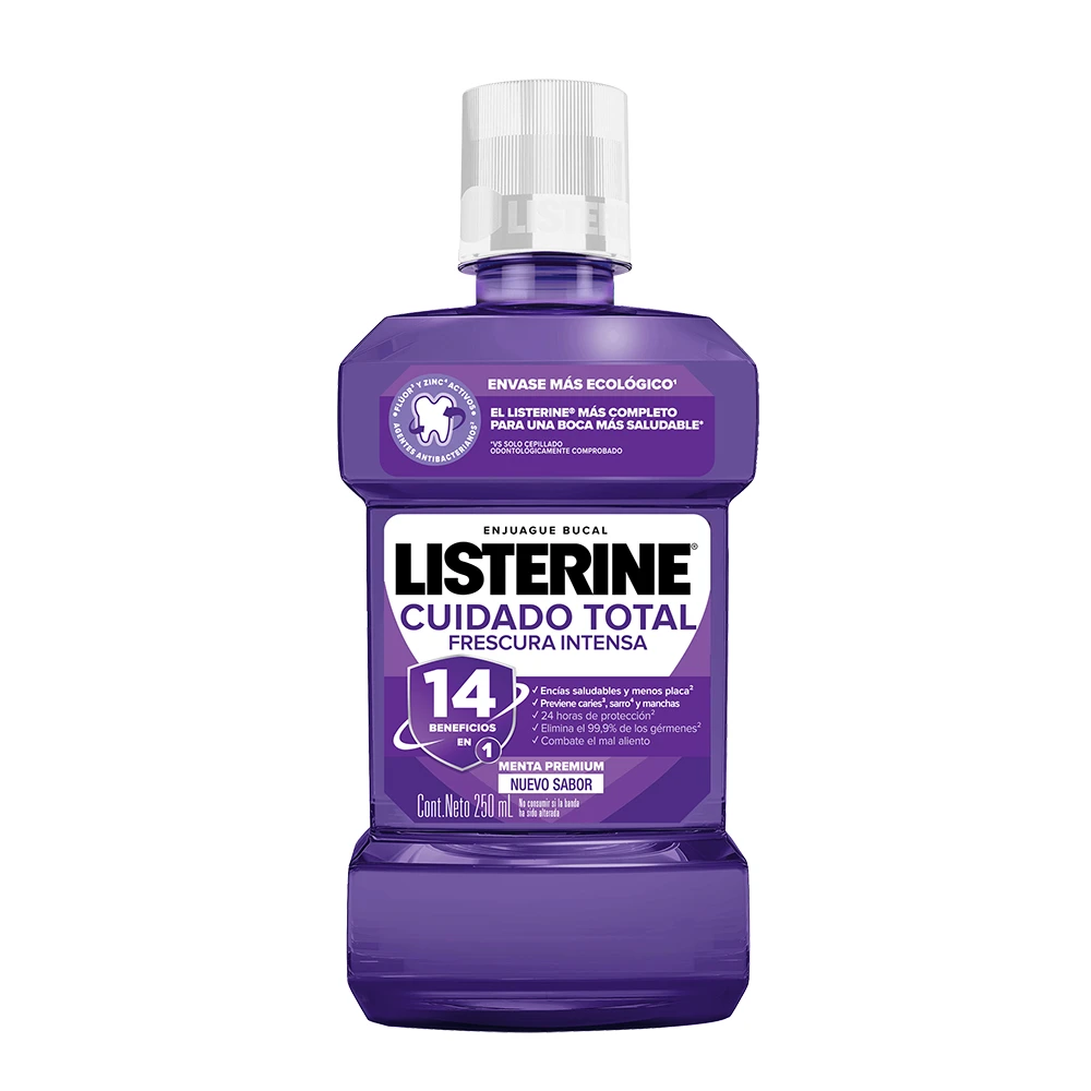 Listerine Enj Bucal Cuid Total Int x 250ml