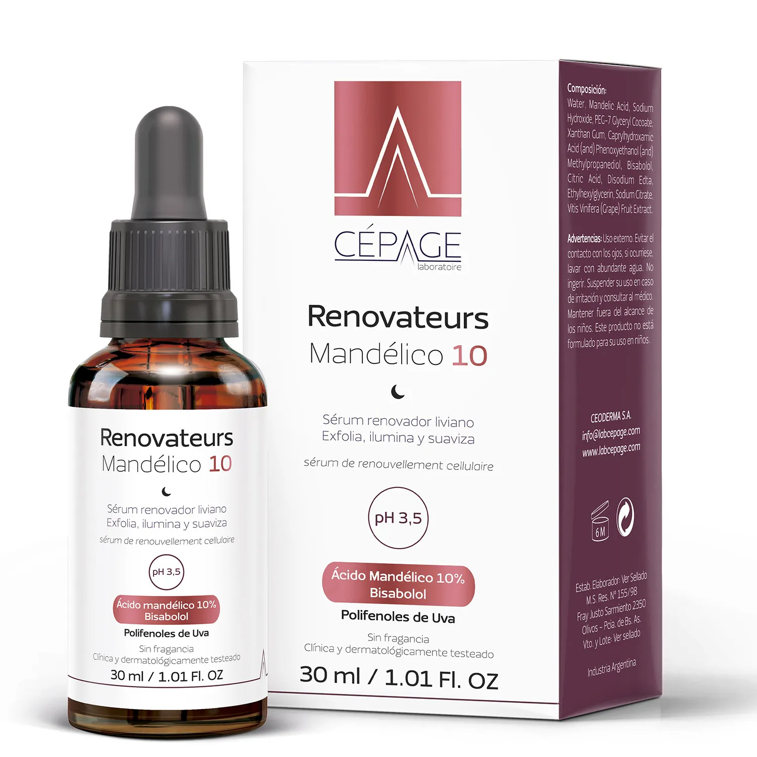 Renovateurs Mandèlico 10 Serum ph 3.5 x 30ml